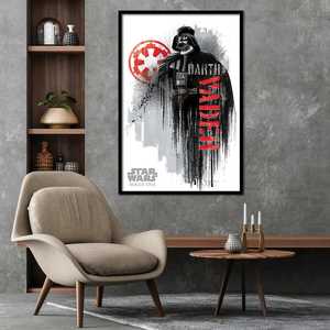โร้กวัน อะ สตาร์ วอร์ส สตอรี่ ภาพพิมพ์บนผ้าใบลายดาร์ธ เวเดอร์ สไตล์กรันจ์ ดีไซน์นามธรรมสมัยใหม่ - Product Image 3