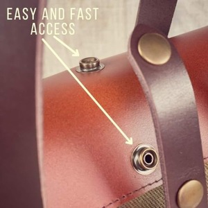 Sac à déjeuner isotherme réutilisable en toile de cuir écologique portable pour le bureau et l'extérieur LCLB-0040 - Product Image 5