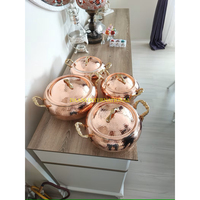 Marmite en acier inoxydable de haute qualité avec couvercle décoratif, poignées latérales, compatible four et lave-vaisselle, design moderne et luxueux, ustensile de cuisson à gaz