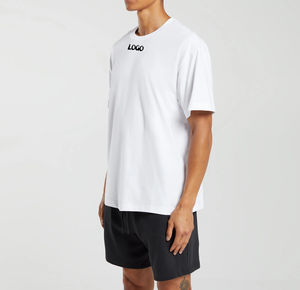 เสื้อยืดโอเวอร์ไซส์ผ้าฝ้ายระบายอากาศลายสก็อตสำหรับผู้ชายไซส์พลัสแบบสั่งทำพิเศษ คุณภาพสูง คอกลม - Product Image 3