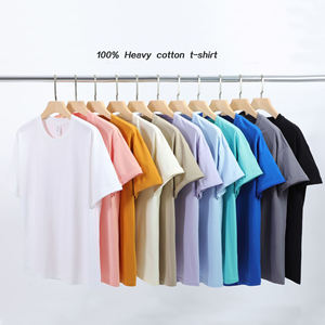 Camiseta informal de cuello redondo de gran tamaño de calidad superior Drop Shoulder 280GSM 100% Camiseta de algodón Boxy Fit Heavyweight camisetas en blanco - Product Image 6