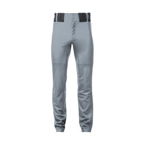 Pantalon de baseball pleine longueur couleur grise pantalon de sport en polyester respirant durable pour l'entraînement d'équipe adulte et les vêtements de jeu - Product Image 1