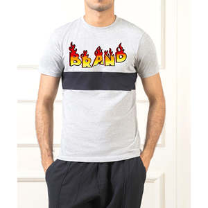 Camiseta de talla grande con logotipo de bordado personalizado, camiseta de gran tamaño con estampado de algodón 100%, ropa informal, Camiseta holgada ligera para hombre - Product Image 1