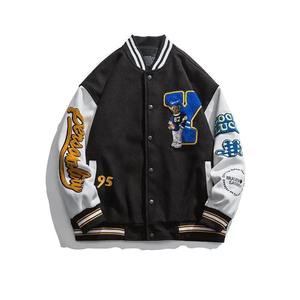 Vente en gros de streetwear de baseball personnalisable pour hommes veste universitaire fine à broderie en chenille taille véritable Letterman support en tissu pour l'hiver - Product Image 6