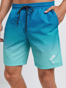 Shorts de bain pour hommes personnalisés avec logo, 18 couleurs unies, shorts d'été pour hommes, shorts de plage, maillots de bain, entrejambe de 5 pouces, shorts de plage pour hommes - Product Image 4