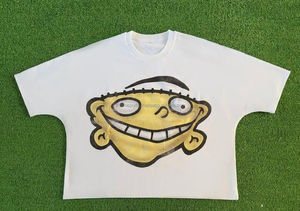 เสื้อยืดบ็อกซี่สำหรับผู้ชายเสื้อยืดผ้าฝ้ายโอเวอร์ไซส์พิมพ์ลายกราฟิกแฟชั่นโอเวอร์ไซส์ - Product Image 3
