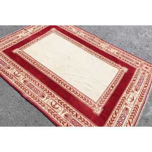 Alfombra Turca Vintage de 5.3x7.3 pies (161x221 cm), Alfombra Floral Roja y Blanca - Product Image 2
