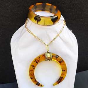 Collar de joyería de cuerno y hueso de primera calidad 100% - Product Image 6