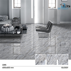Carreaux de porcelaine polis gris clair élégants Carreaux de mur intérieur de maison moderne personnalisés pour la couleur de glace de villa de restaurant - Product Image 6