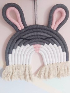 Lindos regalos de Navidad Arco Iris macramé tejido a mano colgante de pared bohemio habitación de niña paredes decoración del hogar - Product Image 5