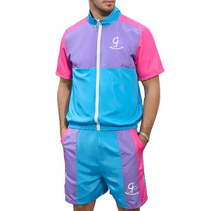 ชุดวิ่งออกกำลังกายฤดูหนาวแบบมีซิปเต็มตัว ผ้าฟลีซแห้งเร็ว ผลิตจากโพลีเอสเตอร์/คอตตอน ชุดกันลมสองชิ้น พร้อมป้ายแบรนด์ส่วนตัว - Product Image 1