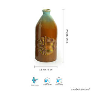 Peacock Boulevard Vases en Céramique Gravés à la Main Style Classique Porcelaine Ensemble de 2 20.3 cm pour Chambre et Salon - Product Image 2