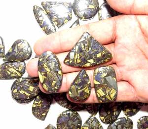 Natural Schalenblende cobre turquesa piedras preciosas sueltas cabujón mezcla forma y tamaño Schalenblende piedras preciosas lote fabricación de joyas - Product Image 5