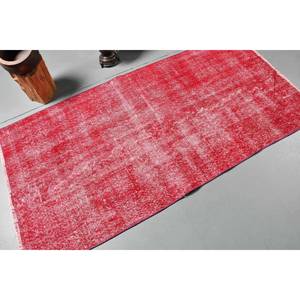 Alfombra de lana roja de área grande clásica moderna, 3,3x6,6 pies, diseño turco Vintage, patrón de retazos, juego de pasillo Rectangular de látex de 10mm - Product Image 2