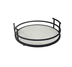 Plateau en bois pur personnalisé de haute qualité avec plateau de service de meilleure qualité de couleur argentée au meilleur prix - Product Image 3