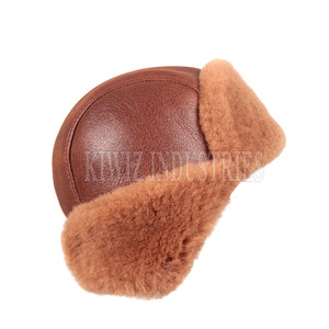 Offre Spéciale hommes en peau de mouton chapeau nouveau Style Hip Hop mode cuir en peau de mouton chapeau en peau de mouton - Product Image 5