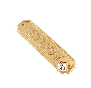 Laiton et fonte intérieur appartement maison chambre porte signe étude murale hôtel porte plaque Plaques - Product Image 3