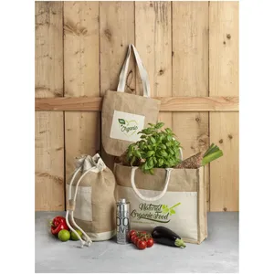 Borse Shopper Promozionali Sostenibili in Juta Mumbay 18L per Merchandising - Product Image 2