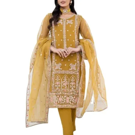 Collezione estiva donna abiti stile asiatico Panjabi abito estivo festa personalizzabile lavoro a mano vestito indiano pakistano ricamato