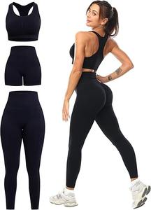 2025 entrenamiento sin costuras Yoga gimnasio Bodycon mamelucos Sexy Racerback Control de barriga sujetador acolchado traje cómodo correr Yoga chándal - Product Image 5