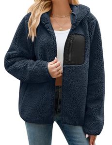Sudadera con Capucha para Mujer, Color Beige, Transpirable, con Pedrería, Cierre de Cremallera, Manga Larga, Color Sólido, Informal, para Otoño/Verano/Invierno - Product Image 1
