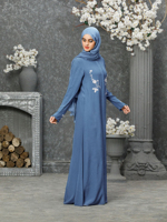Robe islamique décontractée à imprimé personnalisé, couleur personnalisée, abaya, borka, maxi, extensible dans quatre sens, coupe ample, confortable, respirante