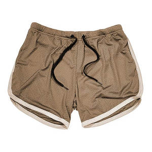 Shorts de sport décontractés pour hommes en toile, taille mi-haute, respirants, écologiques, couleur unie, vente chaude, prix de gros abordable - Product Image 1