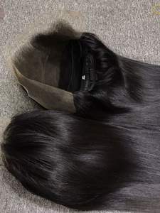 Vente en gros de haute qualité naturelle droite Remy vierge cheveux humains couleur noire extensions de perruque pour les femmes de vietnamien - Product Image 4