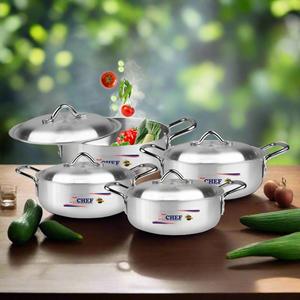 Chef Premium Quality 4-Piece Small Aluminum Fish <b>Cookware</b> <b>Set</b> Eco-Friendly 24/30 cm Classic High-End Gas Metal Essential for - Product Image 2
