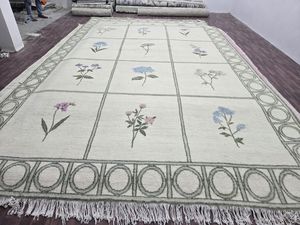 Tapis à nœuds de taille personnalisée, tapis de porte modernes en laine, antidérapant, facile à nettoyer, lavable, pour la décoration de la maison et de l'extérieur. - Product Image 3