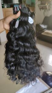 100% cutícula alineada de alta calidad Natural negro indio crudo sin procesar extensiones de cabello humano de un solo donante de alta calidad - Product Image 5