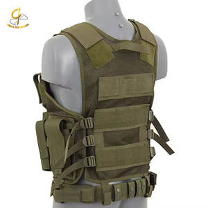 Chaleco táctico para correr de poliéster 100% hecho a medida, ropa deportiva transpirable con logotipo impreso para hombres, estilo informal teñido liso - Product Image 2