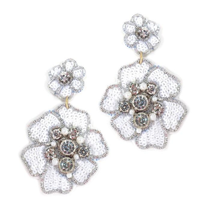 ต่างหูทรงหยดน้ำประดับลูกปัดสีฟ้าคราม สไตล์โบฮีเมียน ประดับใบไม้ สำหรับผู้หญิง - Product Image 2