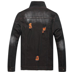 Chaqueta vaquera cálida de invierno para hombre, prendas de vestir informales para adultos, chaqueta de invierno de talla grande con cuello vuelto y estilo acanalado - Product Image 2