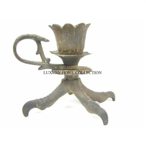 Set of 2 Flower Designing Handmade Pure <b>Brass</b> Candle <b>Holders</b> Luxury Wholesale Customized Size Lightening <b>Candlestick</b> <b>Holder</b> - Product Image 5