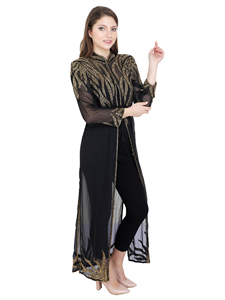 Kaftan de diseño de lujo, ropa islámica, vestido largo hecho a mano, caftán, vestido anti-pilling, ropa árabe Abaya, aniversario de boda - Product Image 3