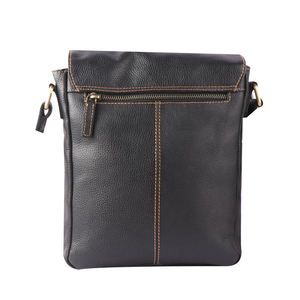 Sac de voyage à bandoulière en cuir véritable pour homme avec fermeture à glissière, élégant et portable, fabriqué en Inde - Product Image 5