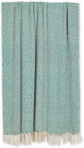 Couvertures modernes en coton et laine tissées à la main au design chevron 50x60 Canapé-lit doux pour la maison recyclé tricoté sur mesure pour bébés - Product Image 6