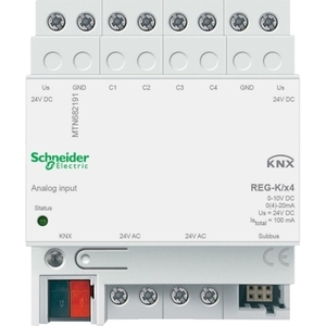 Per SCHNEIDER ELECTRIC Ingresso Analogico REG-K a 4 canali Grigio Chiaro MTN682191 Categoria Prodotto Ingresso e Uscita (IO) - Product Image 1