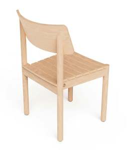 Teak <b>Stackable</b> Outdoor <b>Dining</b> <b>Chair</b> with Minimalist Design and Natural Finish by Rachel Natalie - Product Image 3