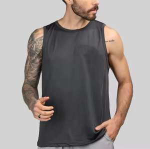 Camiseta sin mangas con hombros caídos para hombre, corte de moda de gran tamaño, proveedor de fábrica OEM - Product Image 5