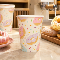 Gobelets à café et à thé à emporter personnalisés de qualité supérieure avec couvercles, en matériau naturel, gobelets en papier à paroi simple pour restaurant