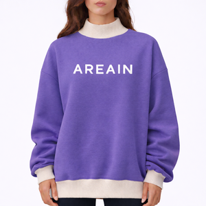 Sweat-shirt à col montant surdimensionné pour femmes, avec badge à paillettes, tricot gaufré doux, coupe ample, manches longues, confortable, décontracté, pour l'hiver - Product Image 4