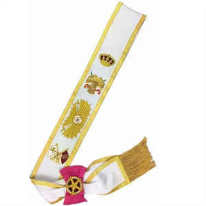Ceinture maçonnique de qualité supérieure uniforme d'officier de cérémonie accessoires d'uniforme d'officier de ceinture personnalisés - Product Image 2
