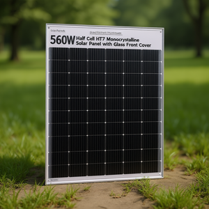 Panneau solaire monocristallin HJT demi-cellule 560W avec couvercle avant en verre - Product Image 3