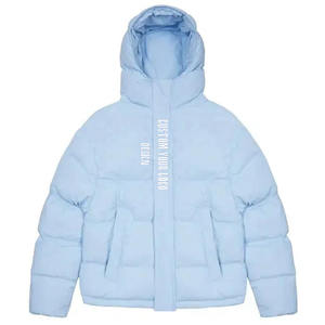 2023ALLFLY personnalisé décodé 2.0 noir doudoune impression brodé hommes brillant doudoune à capuche hommes hiver manteau hauts - Product Image 3