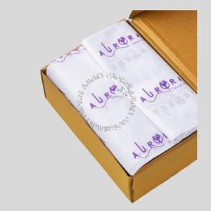 Custom Logo Tissue Paper Roll Premium Disposable Virgin Pulp Double-Sided Waterproof for Gift Wrapping Personalized Design - Product Image 1