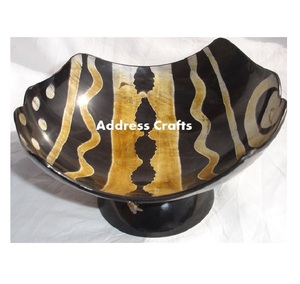 Elegant Buffalo Horn Dishes Available in Customized Sizes Natural Buffalo Ox Horn Bowl Multipurpose Use Ideal for Serving Salads - Product Image 3