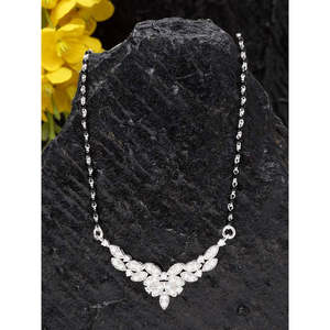NOVAMART Fine Floral Beaded Pearl Strand Necklace for <b>Wife</b>-Pure Silver with Gold Plating Wholesale Export - Product Image 2