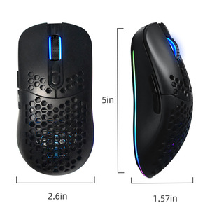Mouse Inalámbrico de Doble Modo con Diseño de <span class=keywords><strong>Esqueleto</strong></span>, Iluminación RGB, Ligero, para Juegos y Oficina - Product Image 4